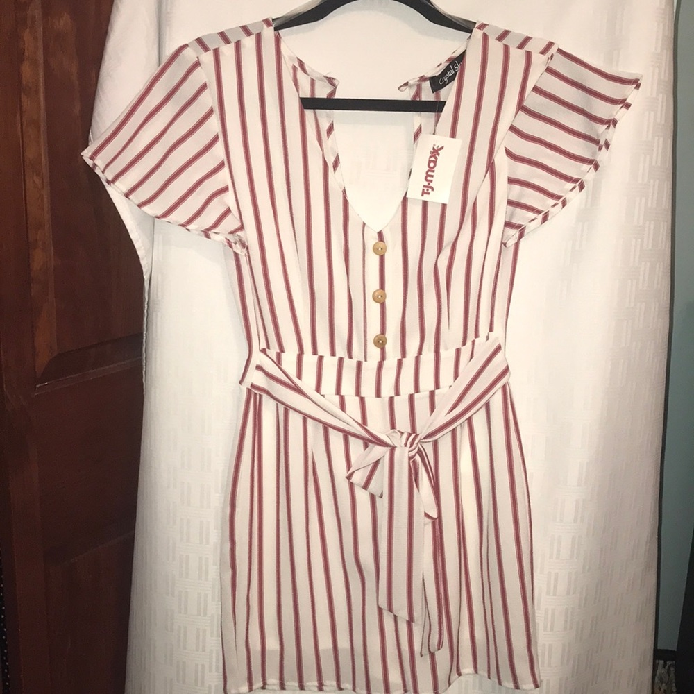 Red & white romper!